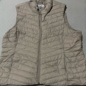 Women's Beige peach Quilted Vest